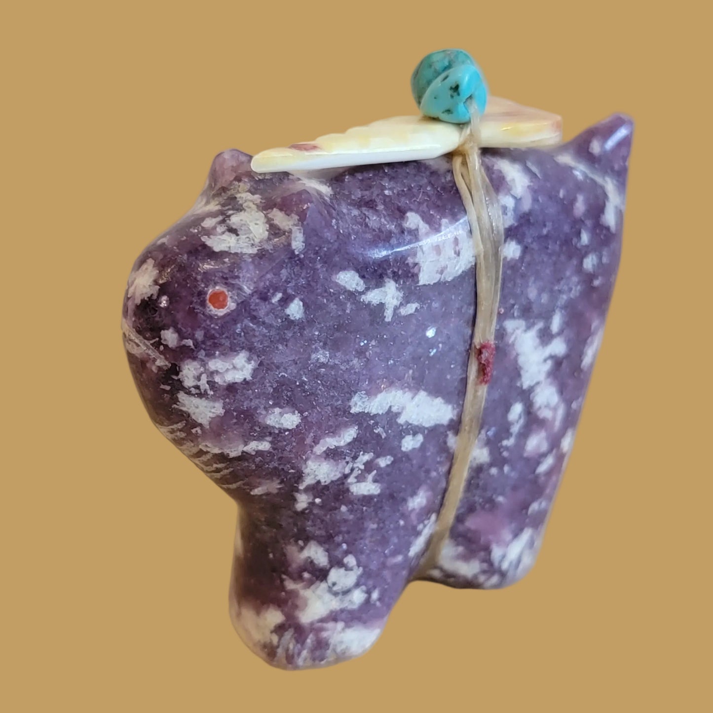 Lepidolite Psychic Bobcat Zuni Fetish