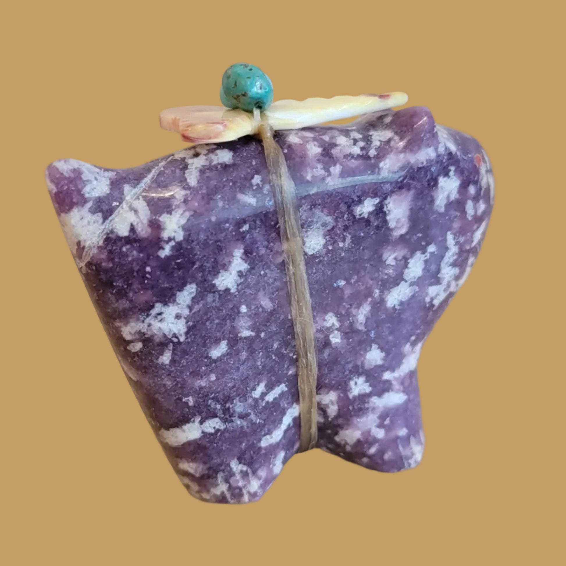 Lepidolite Psychic Bobcat Zuni Fetish