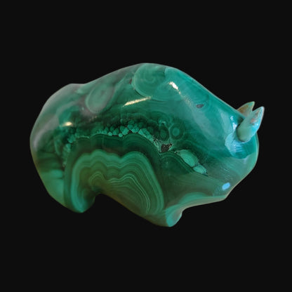 Magnificent Malachite Bison/Buffalo Zuni Fetish