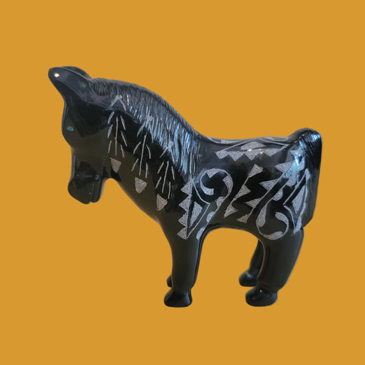 Highly Polished/ Delicately Incised Zuni Fetish Horse