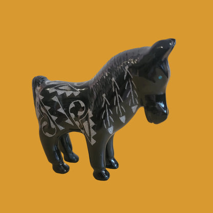 Highly Polished/ Delicately Incised Zuni Fetish Horse