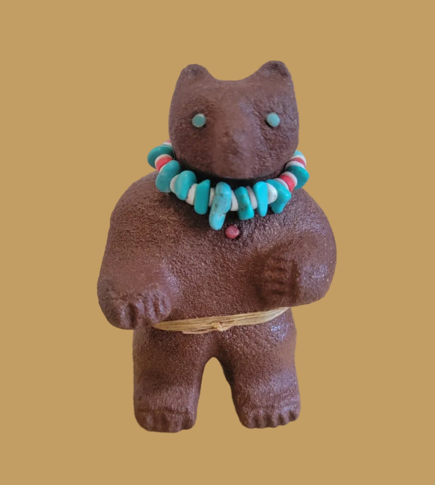 Standing Painted Sandstone Zuni Fetish Bear