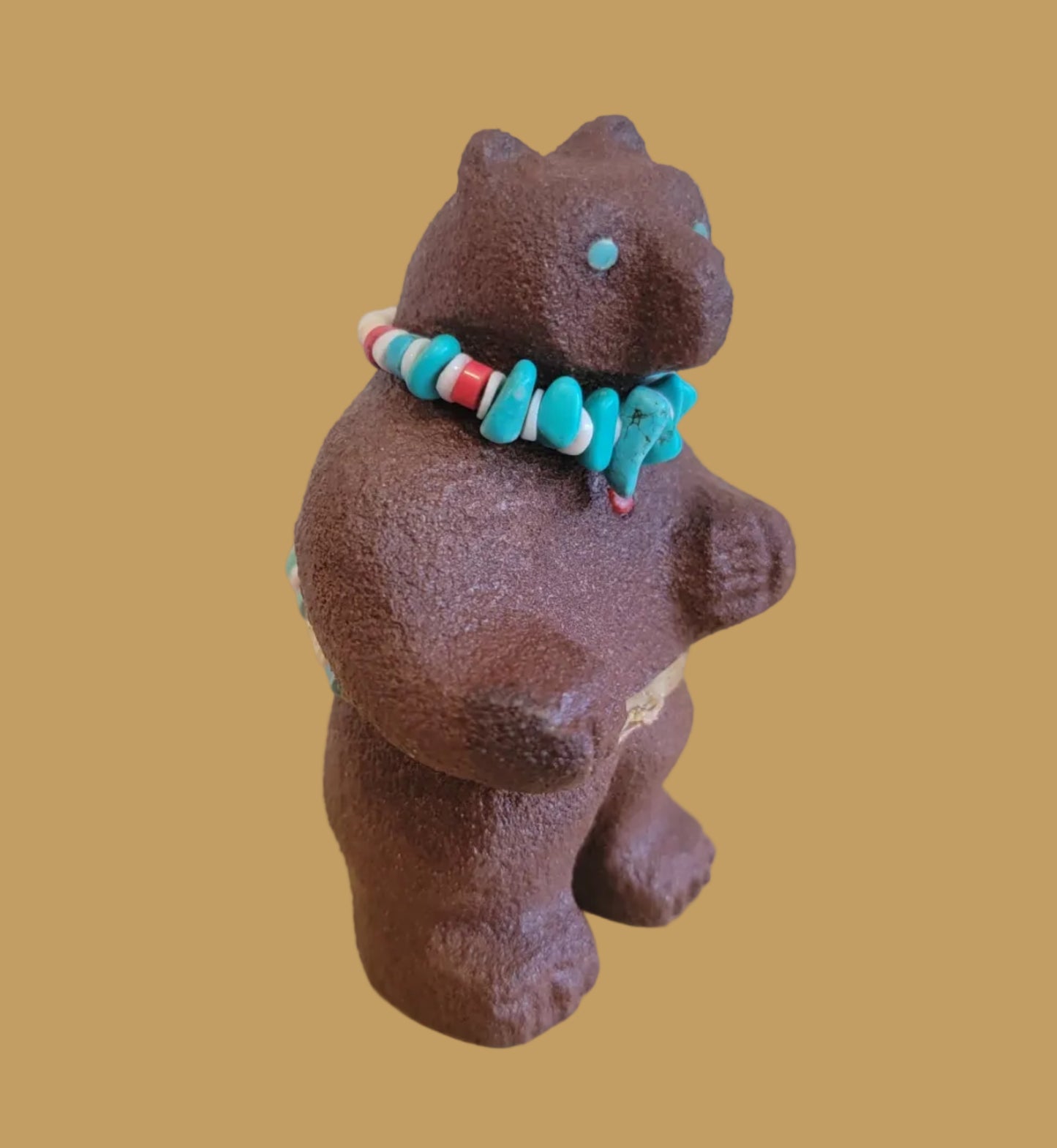 Standing Painted Sandstone Zuni Fetish Bear