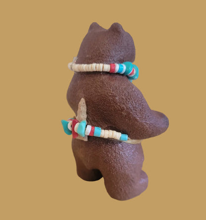 Standing Painted Sandstone Zuni Fetish Bear