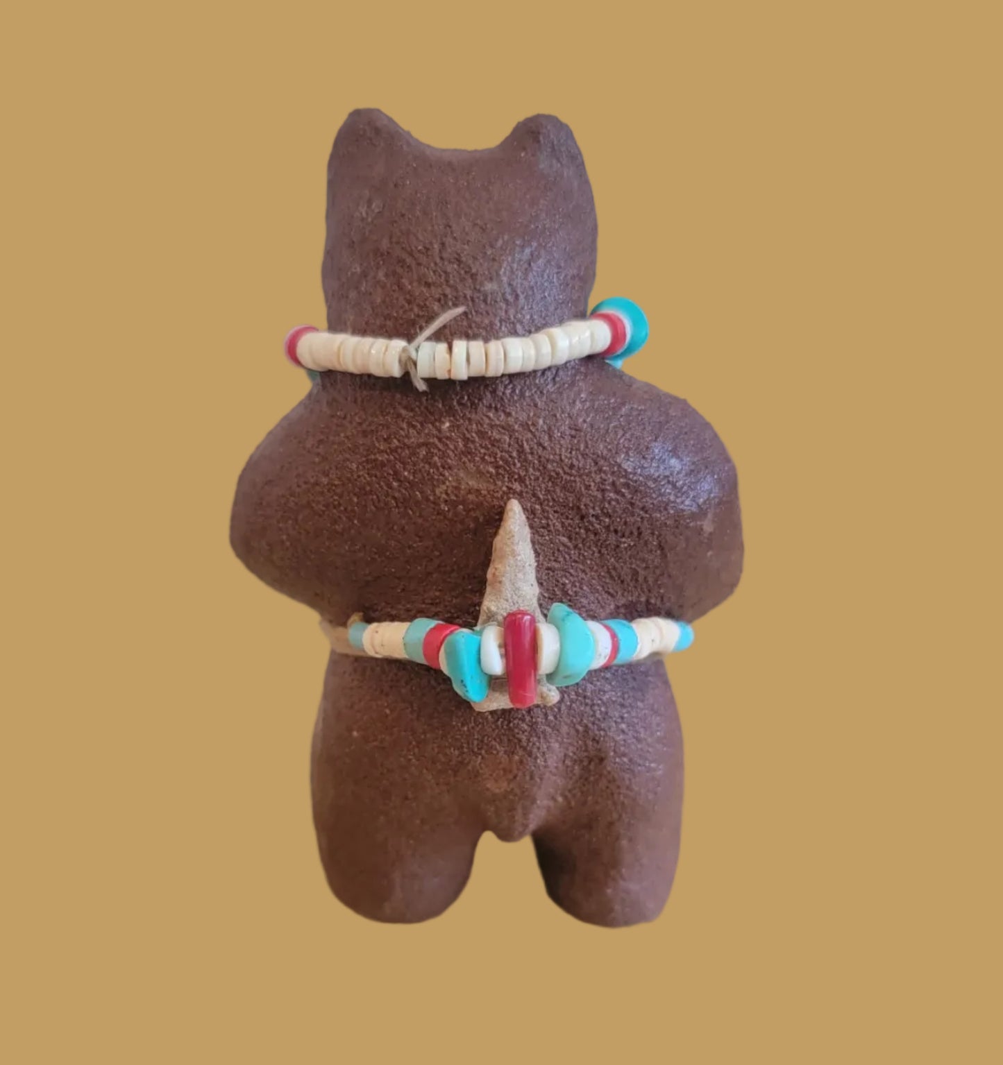 Standing Painted Sandstone Zuni Fetish Bear