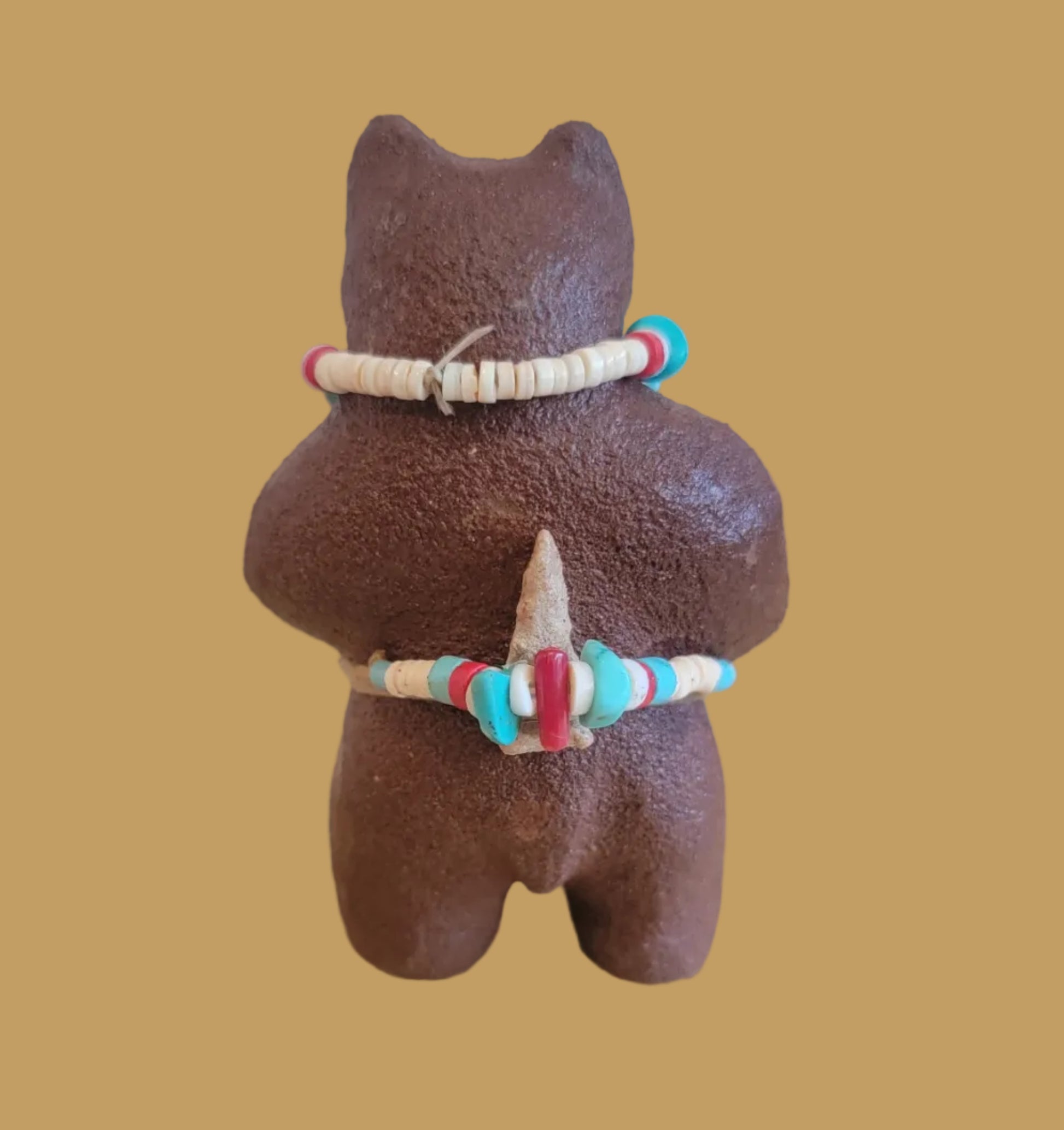 Standing Painted Sandstone Zuni Fetish Bear