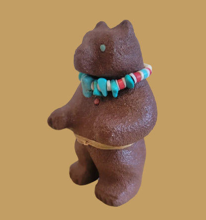 Standing Painted Sandstone Zuni Fetish Bear