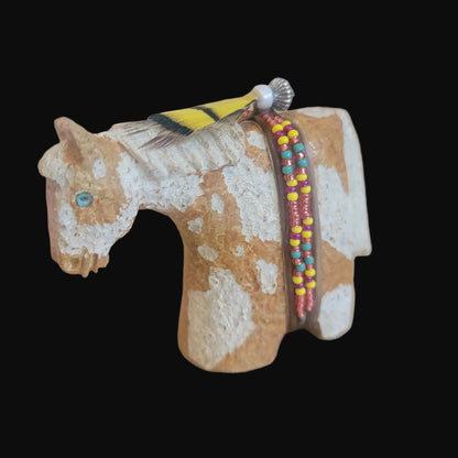 Sandstone Navajo "Paint" Pony/ Horse Zuni Fetish