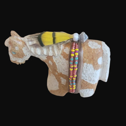 Sandstone Navajo "Paint" Pony/ Horse Zuni Fetish