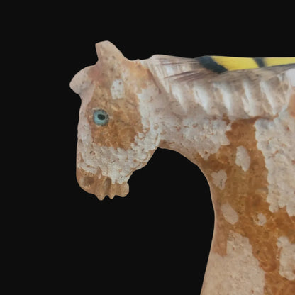 Sandstone Navajo "Paint" Pony/ Horse Zuni Fetish