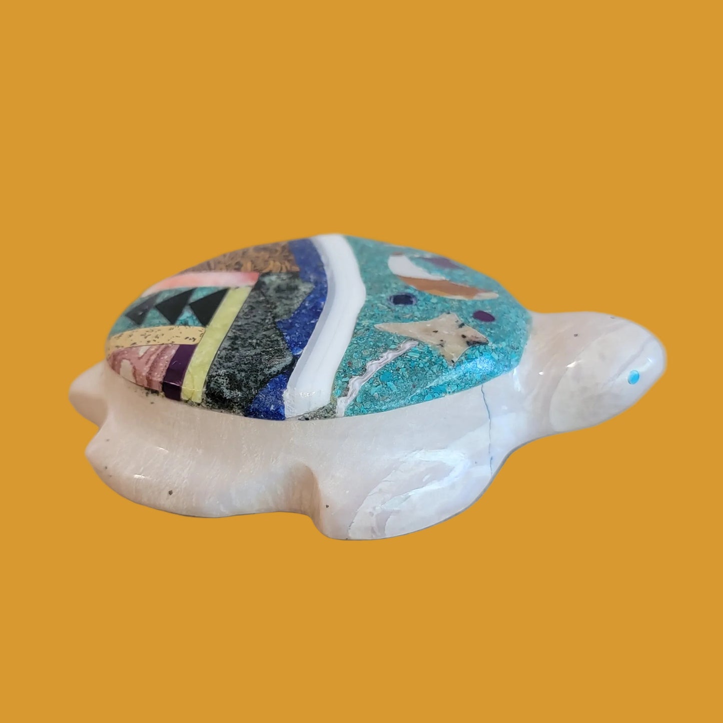 Mosaic Celestial Tortoise/ Turtle Zuni Fetish