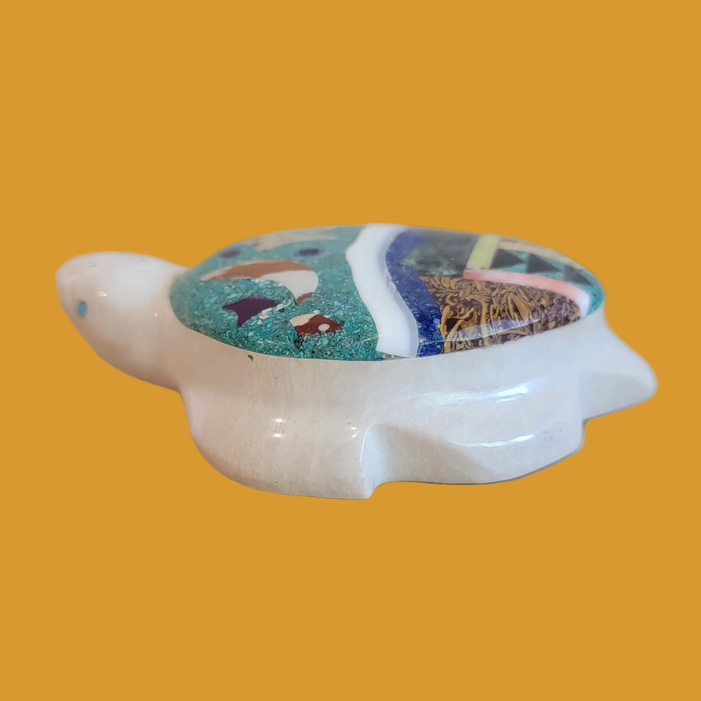 Mosaic Celestial Tortoise/ Turtle Zuni Fetish