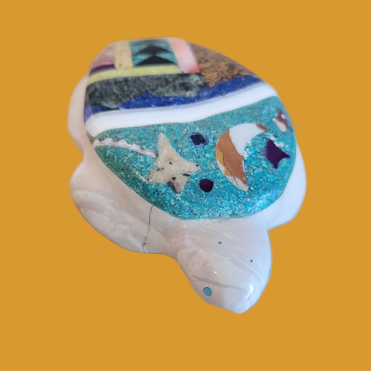Mosaic Celestial Tortoise/ Turtle Zuni Fetish