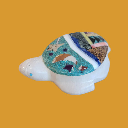 Mosaic Celestial Tortoise/ Turtle Zuni Fetish