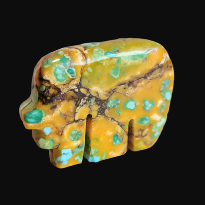 Beautiful and Unique Fruit Jasper Bear Zuni Fetish