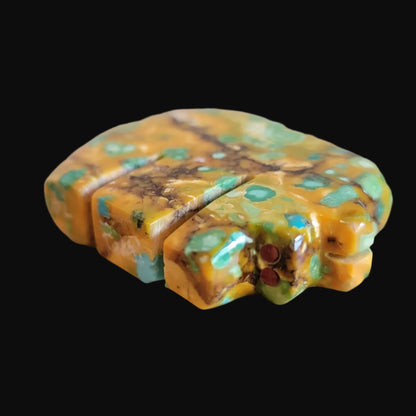 Beautiful and Unique Fruit Jasper Bear Zuni Fetish