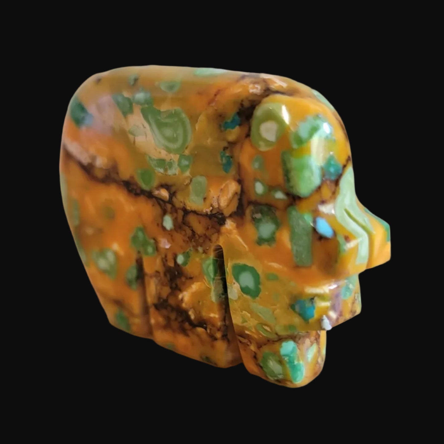 Beautiful and Unique Fruit Jasper Bear Zuni Fetish