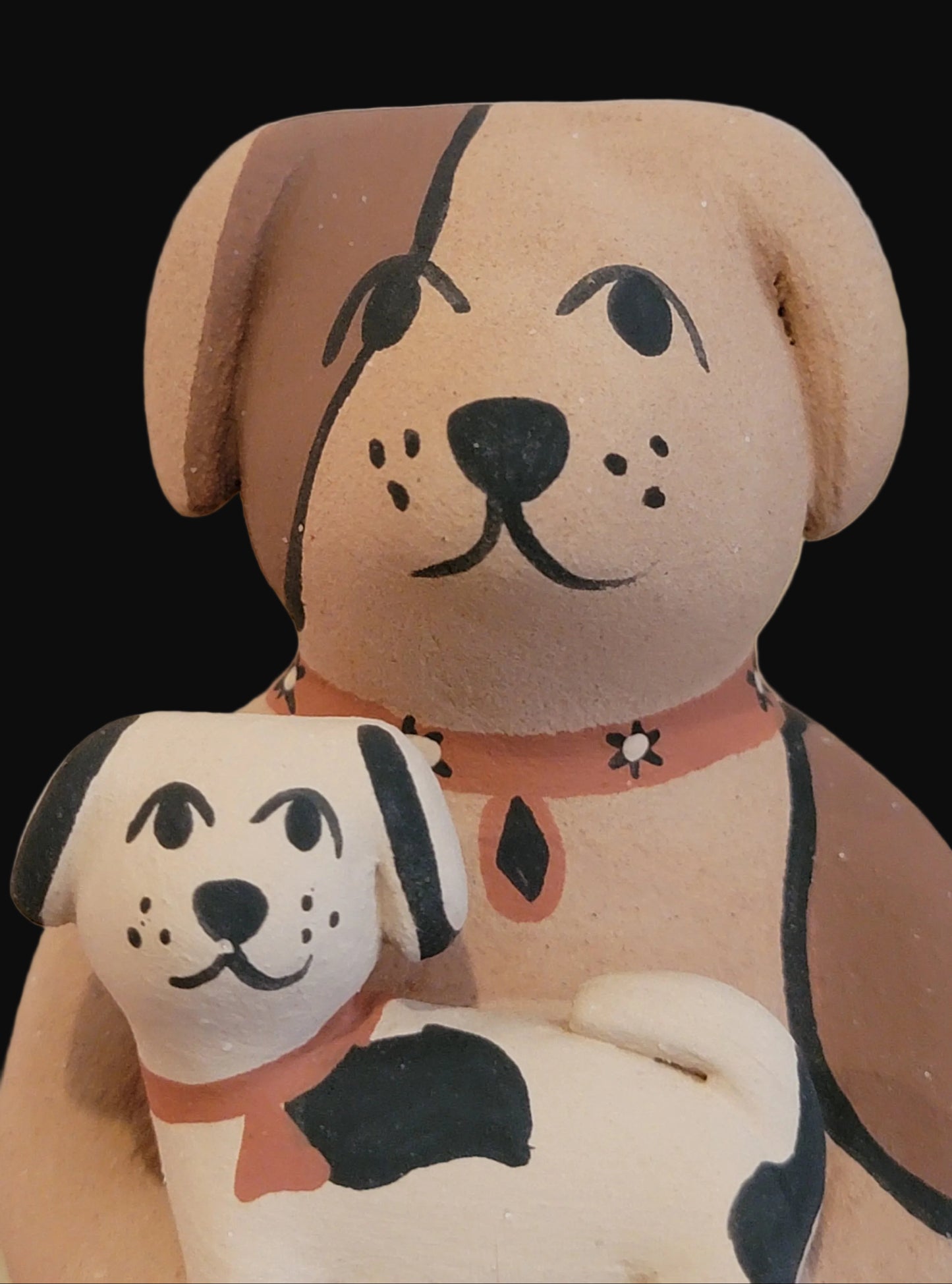 Cute Dog w/Pups Jemez Pueblo Pottery Storyteller