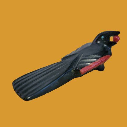 Marble Magpie w/Coral Wings and Berry Zuni Fetish