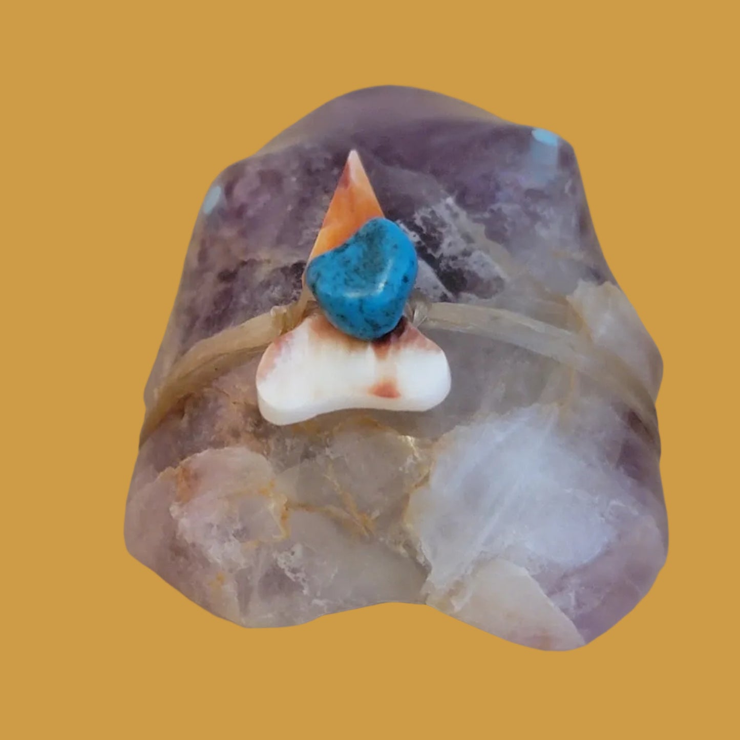 Fluorite Frog w/Pack Zuni Fetish