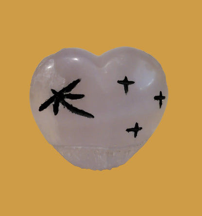 Pinkish/Pale Purple Fluorite Zuni Heart Shaped Maidens Zuni Fetish