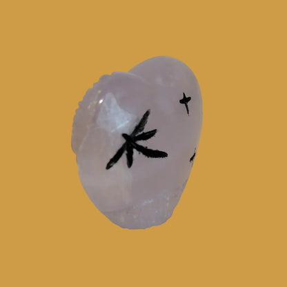 Pinkish/Pale Purple Fluorite Zuni Heart Shaped Maidens Zuni Fetish