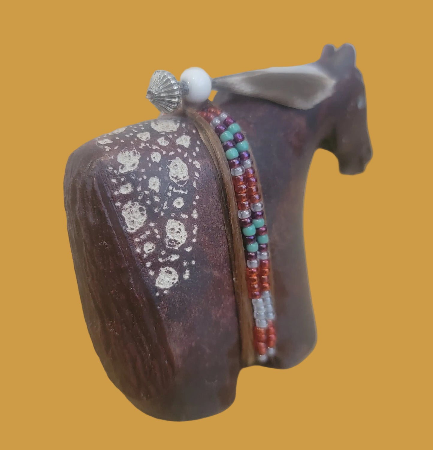 Navajo PaintedAlabaster Appaloosa Horse/Pony Zuni Fetish