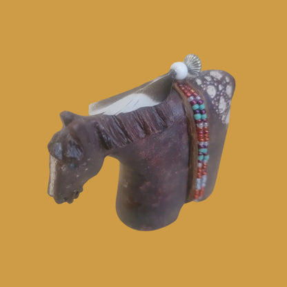Navajo PaintedAlabaster Appaloosa Horse/Pony Zuni Fetish