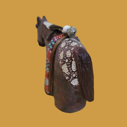 Navajo PaintedAlabaster Appaloosa Horse/Pony Zuni Fetish