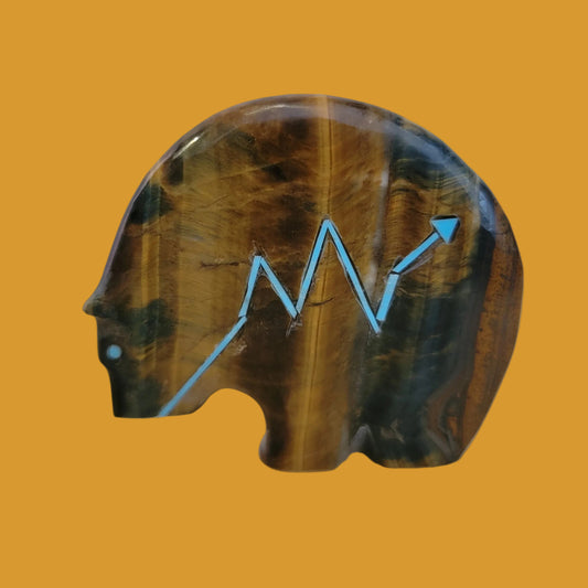 Tiger's Eye Medicine Bear Zuni Fetish