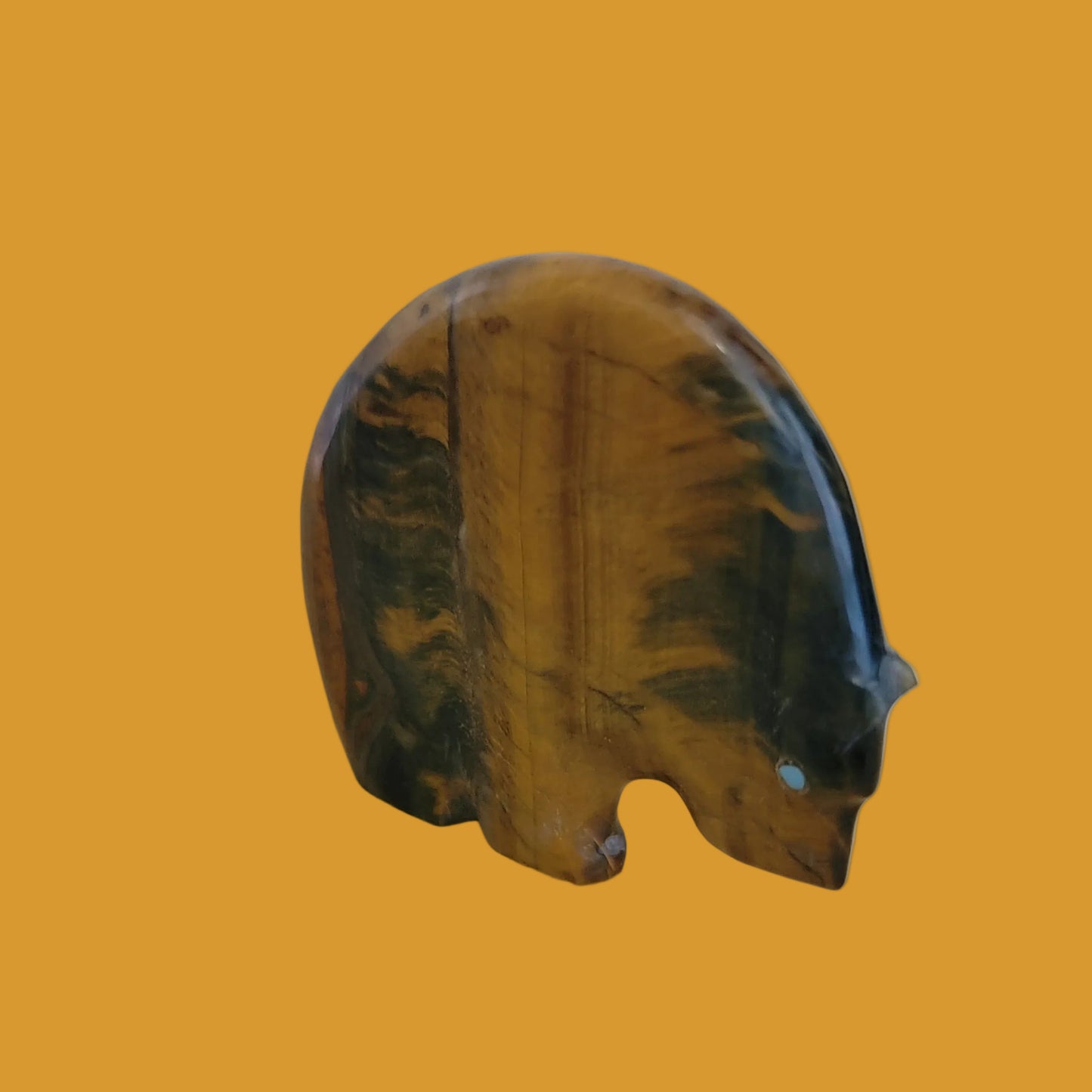 Tiger's Eye Medicine Bear Zuni Fetish