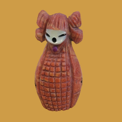 Hopi Style Apple Coral Butterfly Corn Maiden Zuni Fetish