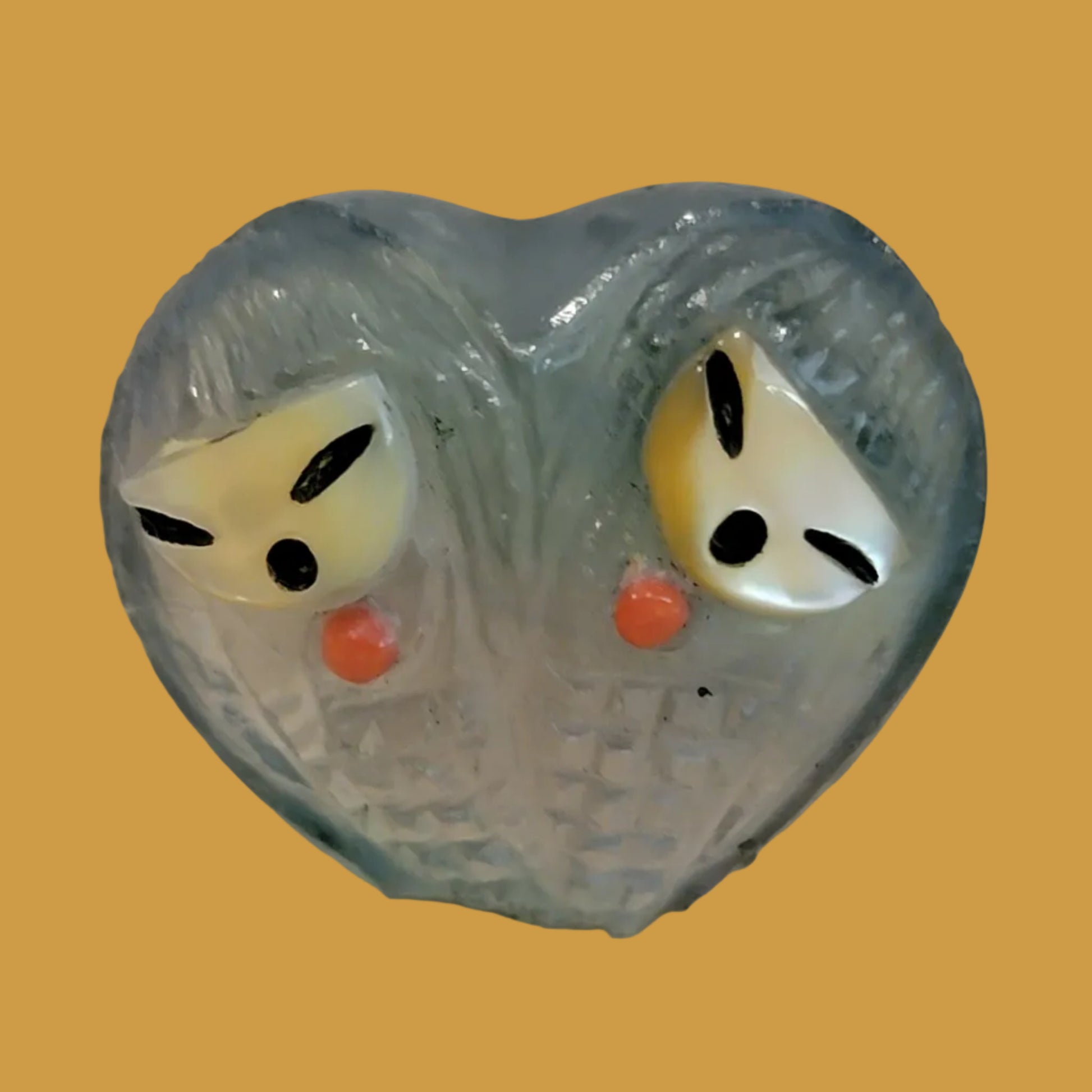 Heart Shaped Double Fluorite Maidens Zuni Fetish