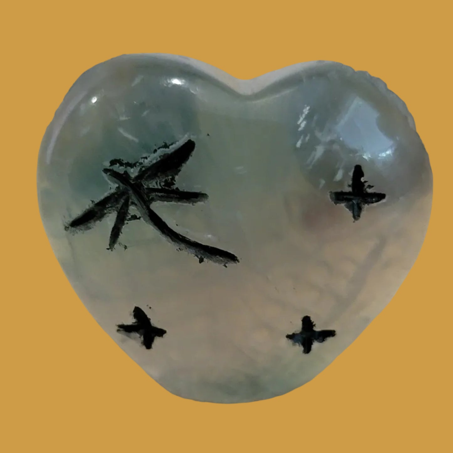 Heart Shaped Double Fluorite Maidens Zuni Fetish