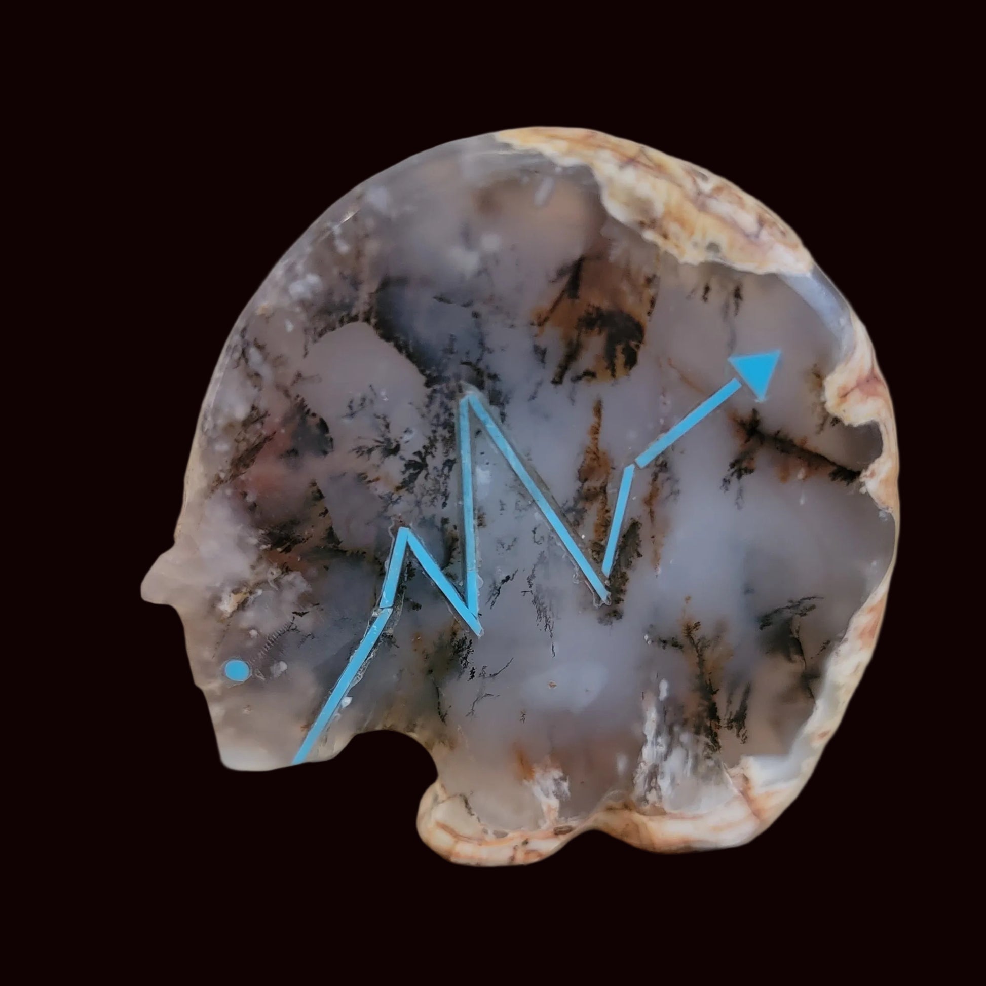 Dendritic Agate Zuni Fetish Medine Bear