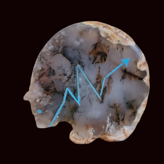 Dendritic Agate Zuni Fetish Medine Bear