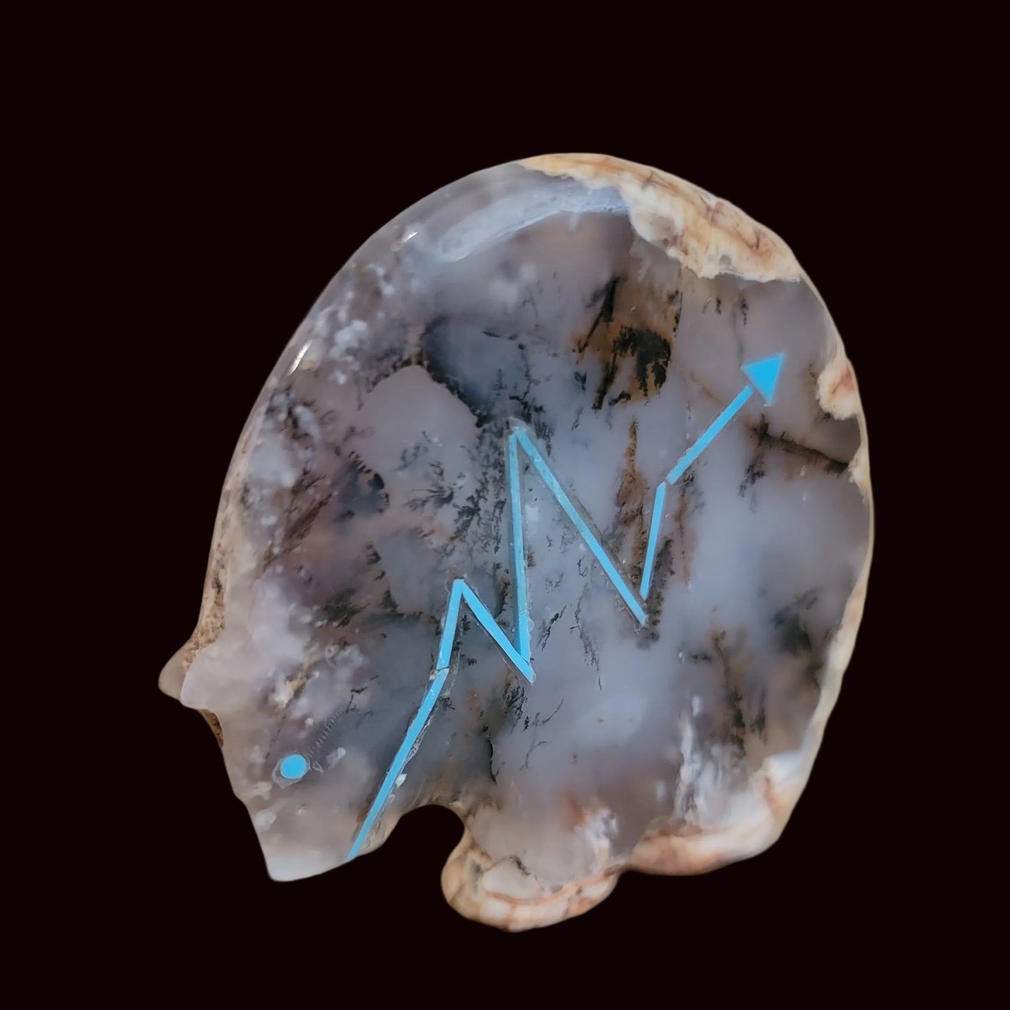 Dendritic Agate Zuni Fetish Medine Bear