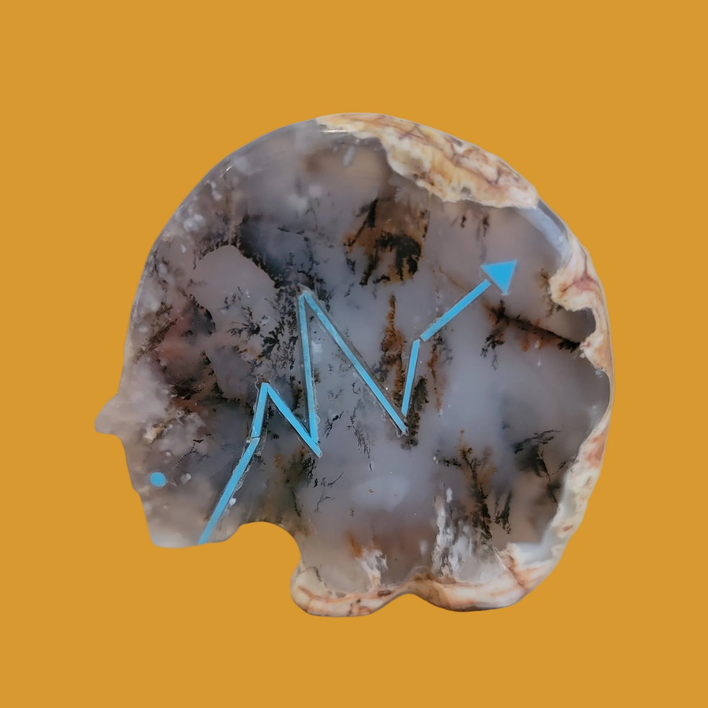 Dendritic Agate Zuni Fetish Medine Bear