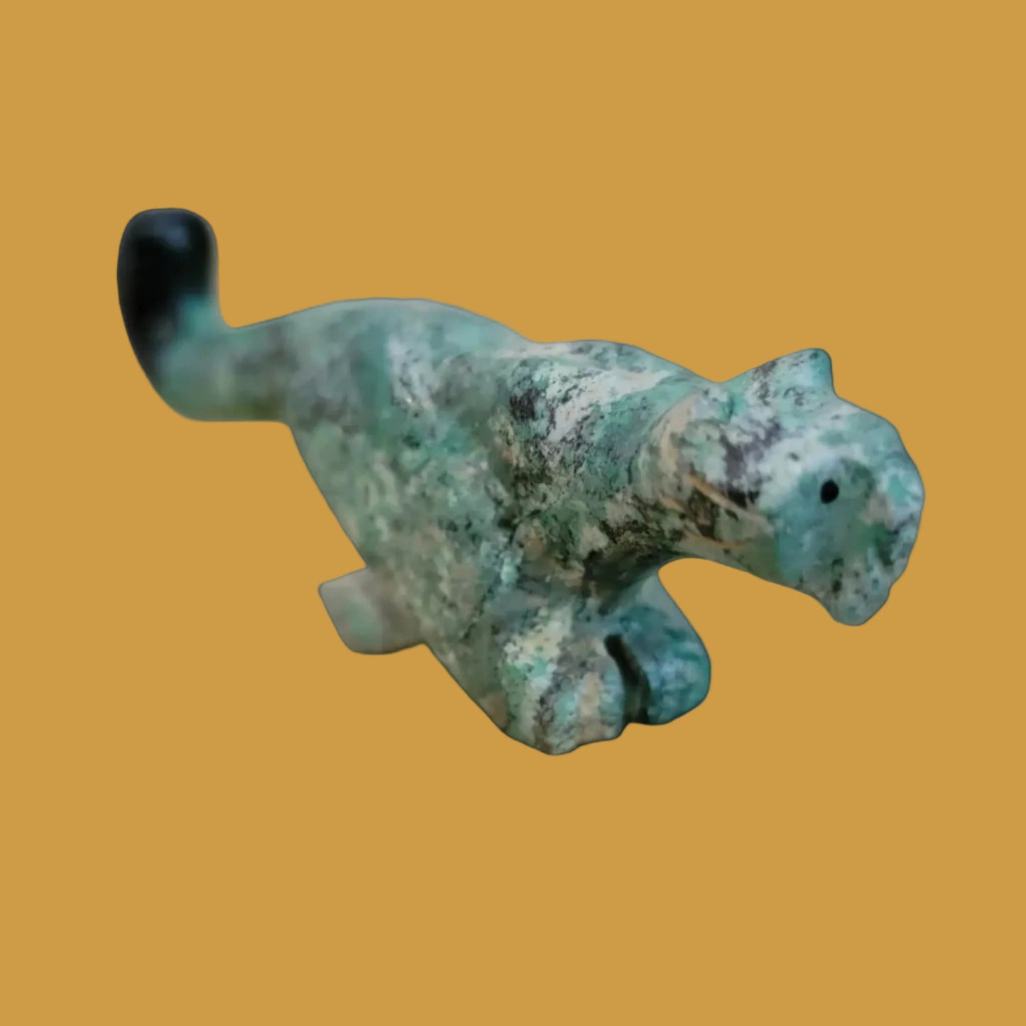 Cool African Turquoise Mountain Lion on the Run Zuni Fetish
