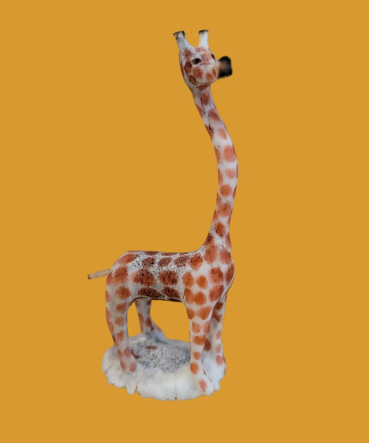 Delicate Long Necked Antler Giraffe Zuni Fetish