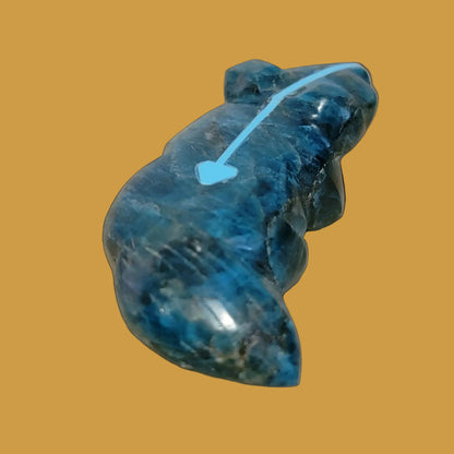 Beautiful Blue Apatite w/ Heartline Badger Zuni Fetish