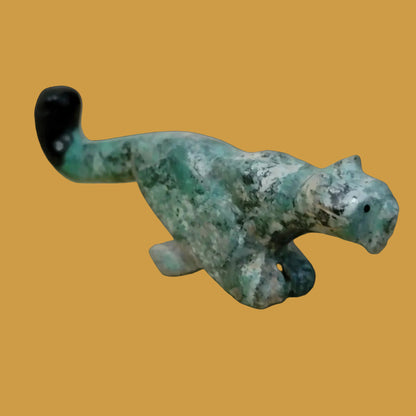 Cool African Turquoise Mountain Lion on the Run Zuni Fetish