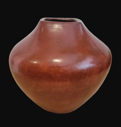 Elegant Navajo Redware Pottery Vase w/aquare Opening