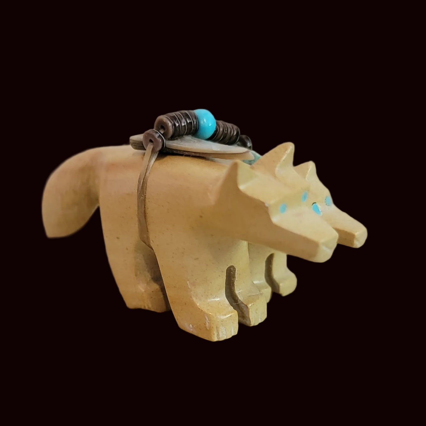 Double Jasper Wolves Zuni Fetish