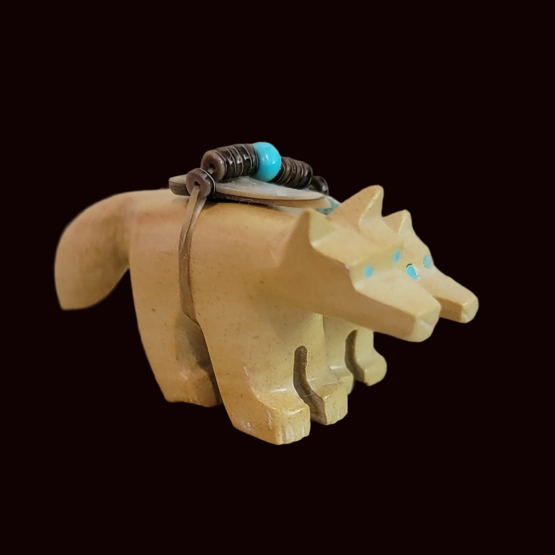 Double Jasper Wolves Zuni Fetish
