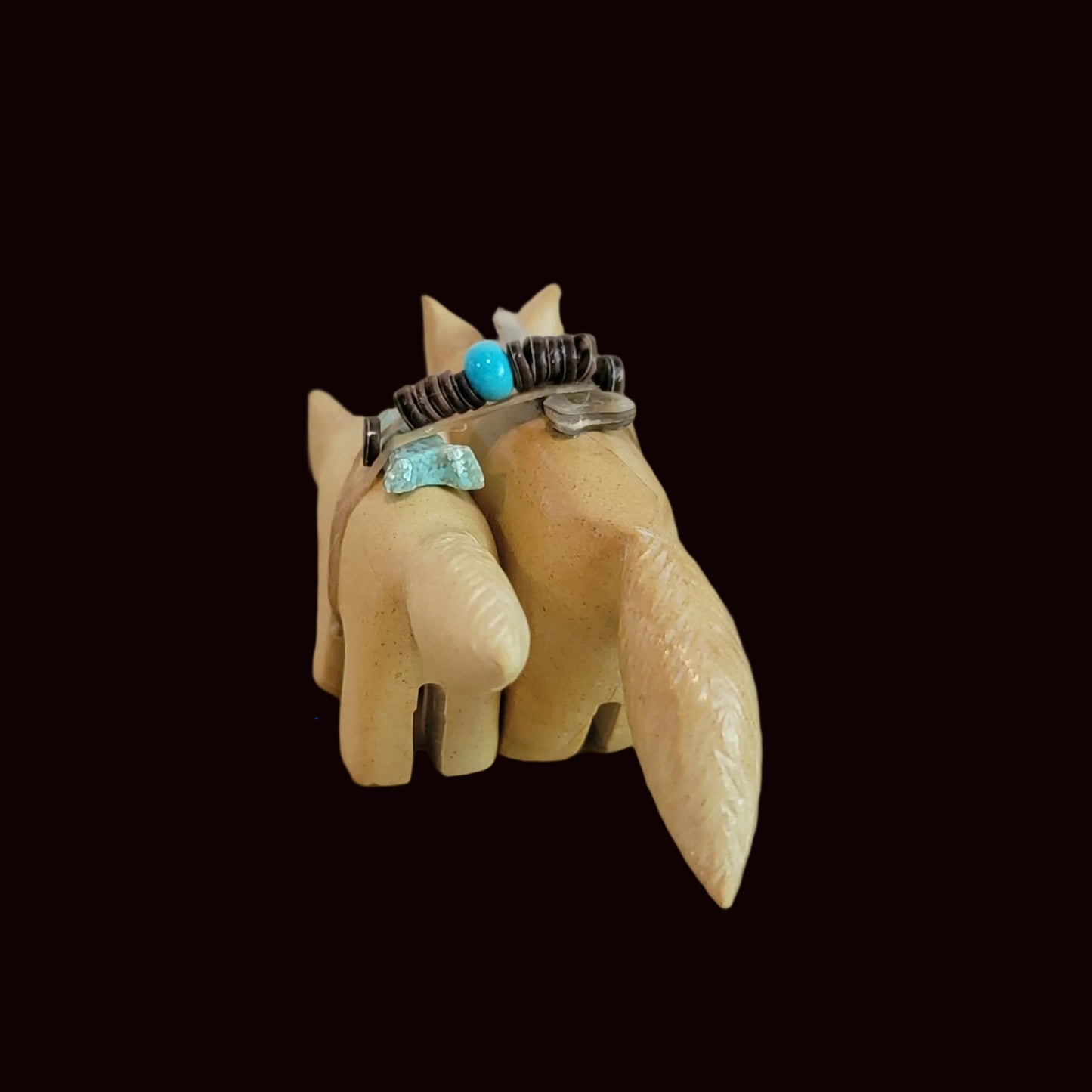 Double Jasper Wolves Zuni Fetish