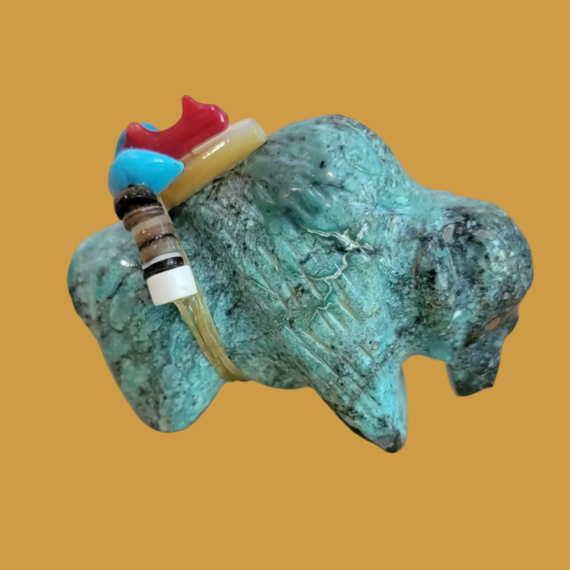 Turquoise Bison/Buffalo Zuni Fetish