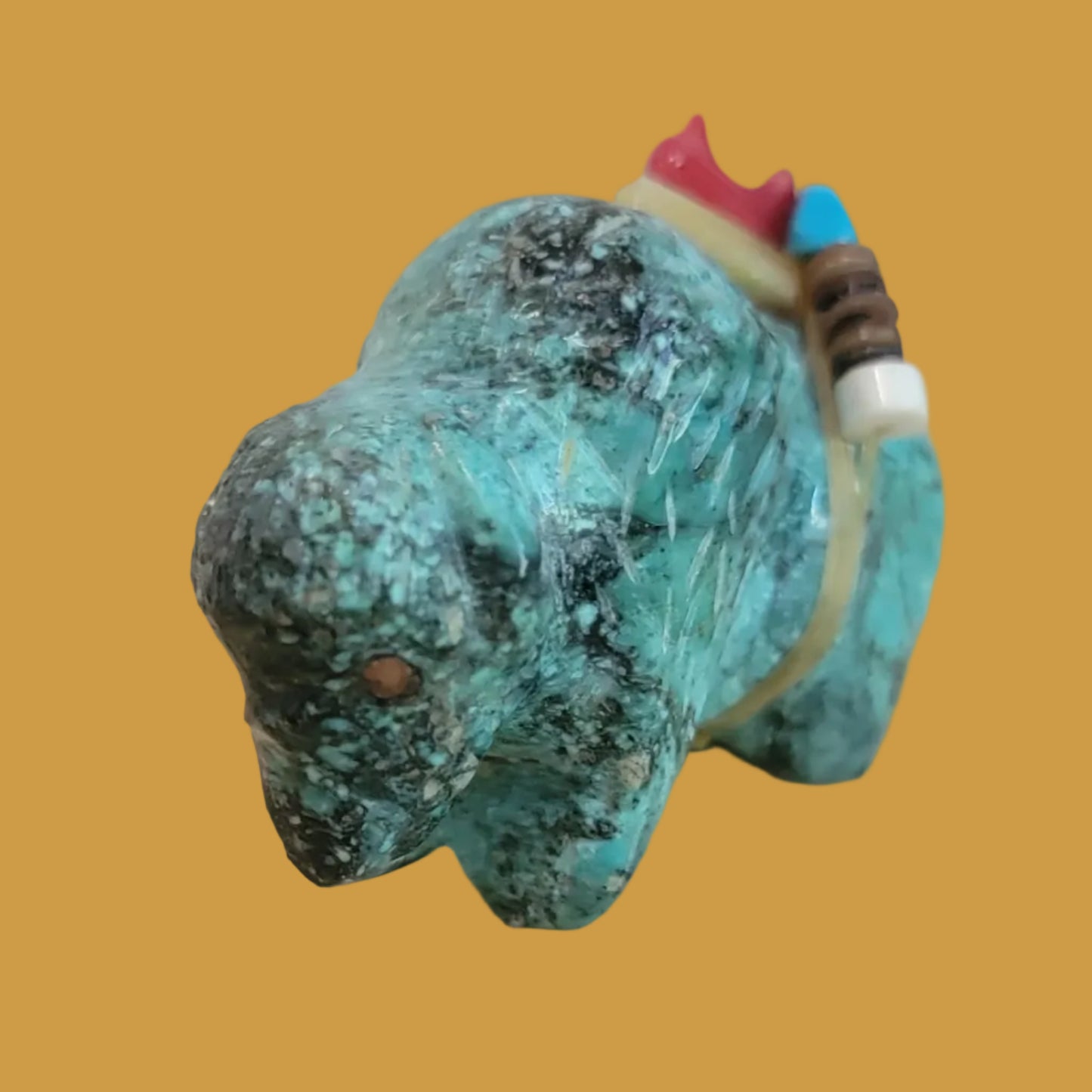 Turquoise Bison/Buffalo Zuni Fetish
