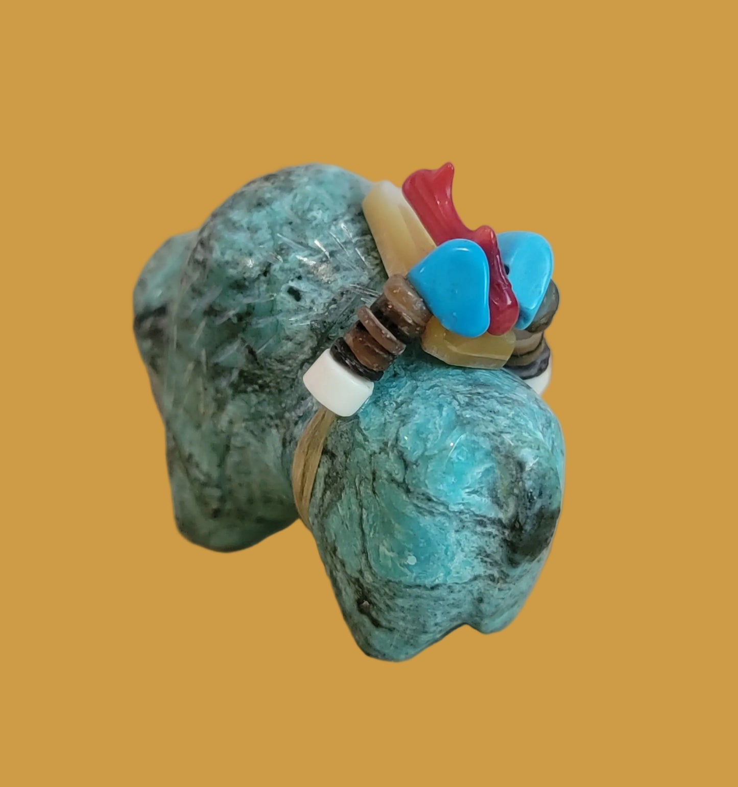 Turquoise Bison/Buffalo Zuni Fetish
