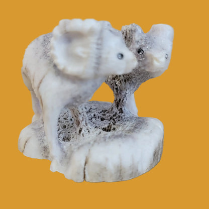 Adorable Antler Double Mountain Rams Zuni Fetish